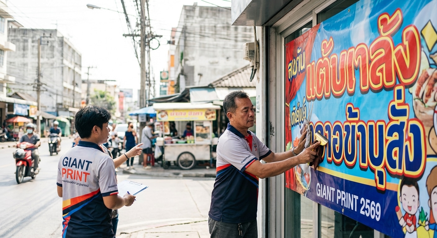 ทริคยืดอายุสติ๊กเกอร์และป้ายไวนิล ให้อึดทนแดดฝนปี 2026 - 2026-signage-sticker-maintenance-tips