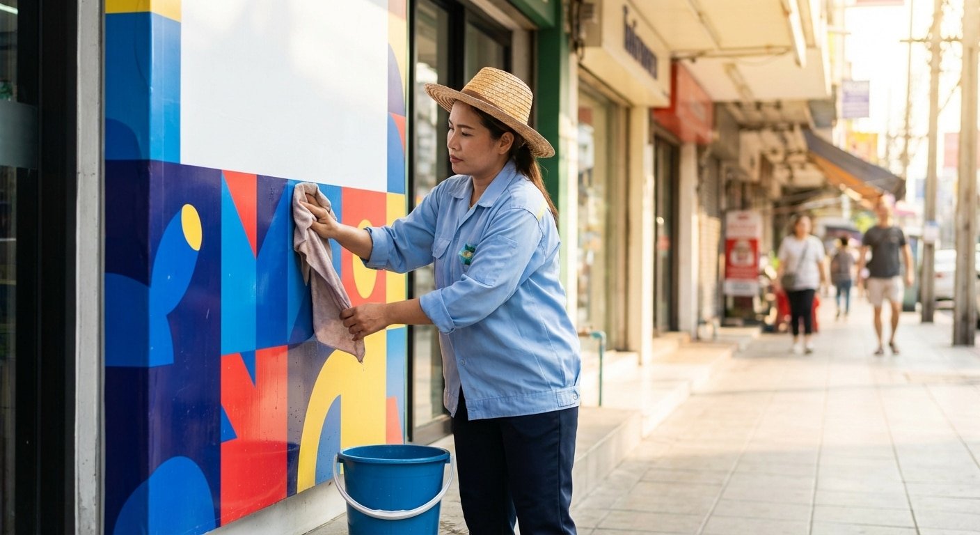 ทริคดูแลป้ายหน้าร้านรับซัมเมอร์ 2026 สีสดทนแดด ไม่ซีดไว - 2026-summer-signage-care-tips