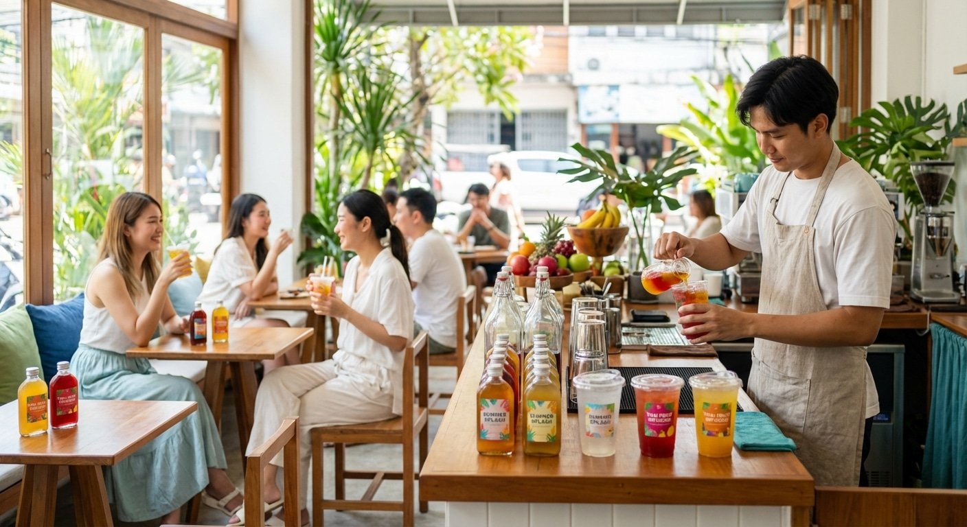 สติ๊กเกอร์กันน้ำ 100%: ไอเทมลับร้านคาเฟ่รับซัมเมอร์ 2026 - 2026-summer-waterproof-sticker-printing