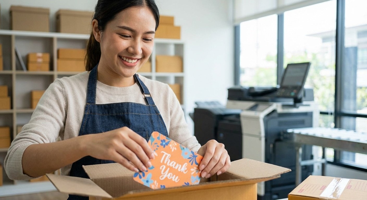 กลยุทธ์สิ่งพิมพ์ 2026! ดันยอดขายออนไลน์ด้วย Thank You Card - 2026-thankyou-card-marketing