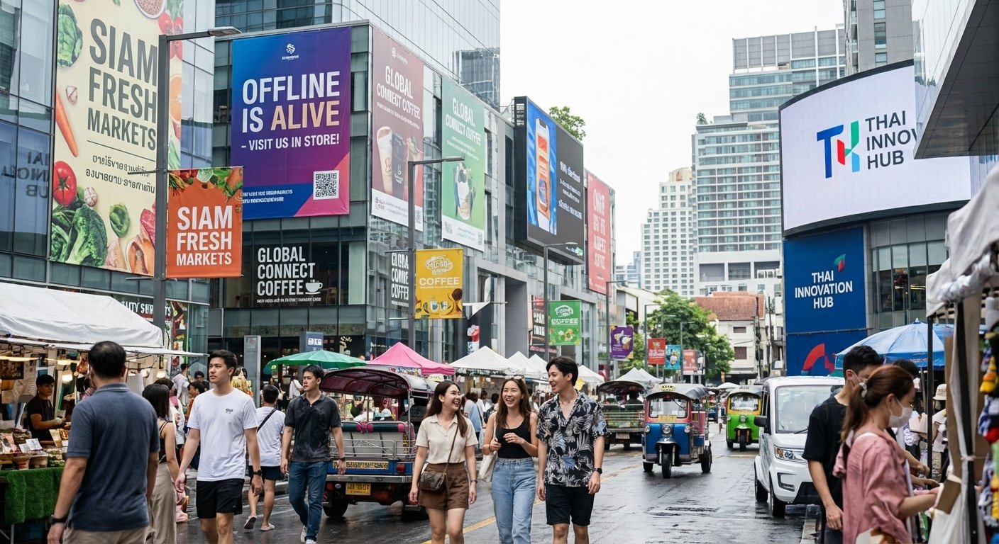 วิเคราะห์เทรนด์ป้ายไวนิล 2026! สื่อออฟไลน์ที่ยังทรงพลัง - 2026-vinyl-banner-offline-trends