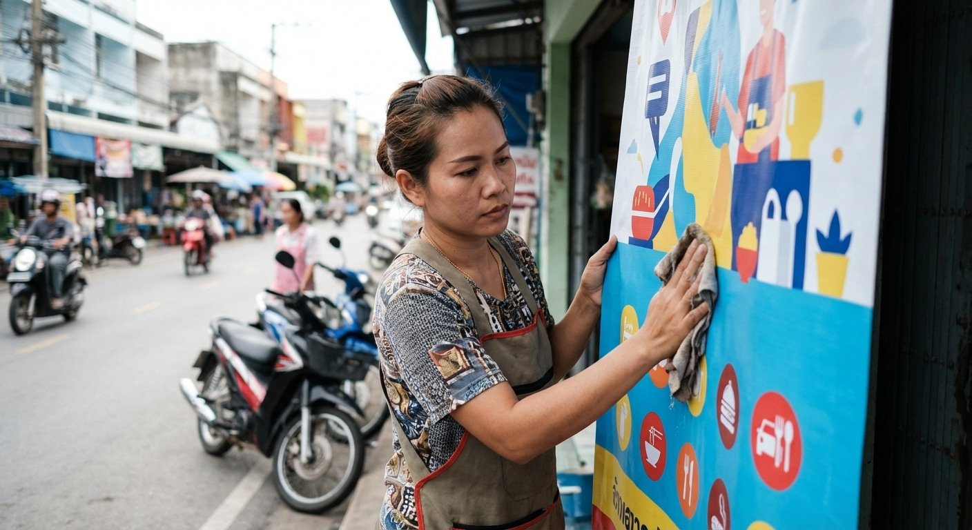 ทริค 2026! ดูแลป้ายไวนิลหน้าร้านให้สีสด ทนแดดทนฝน - 2026-vinyl-sign-maintenance-tips