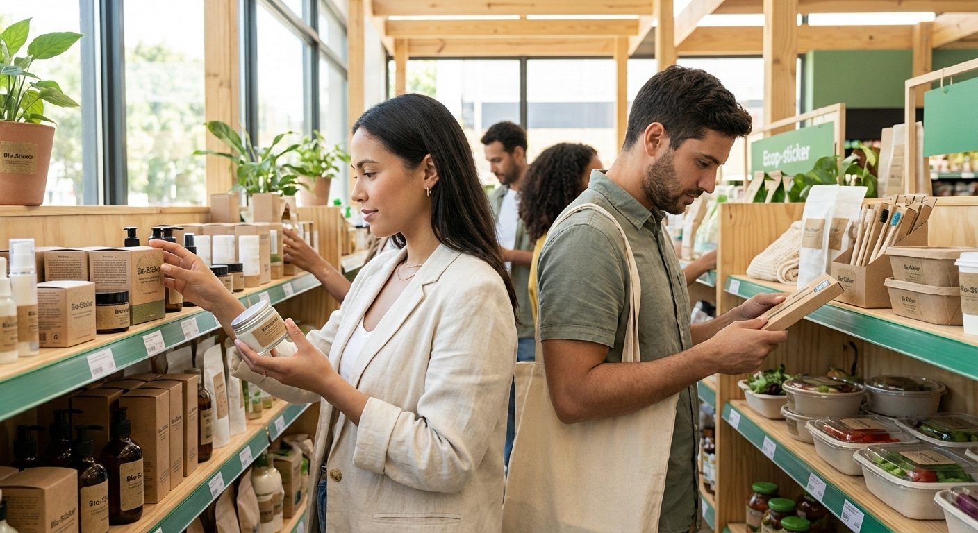 เทรนด์รักษ์โลก 2026! 'Bio-Sticker' ฉลากจากพืช ย่อยสลายได้ ทางรอดแบรนด์ Eco - bio-degradable-sticker-eco-packaging-trend-2026