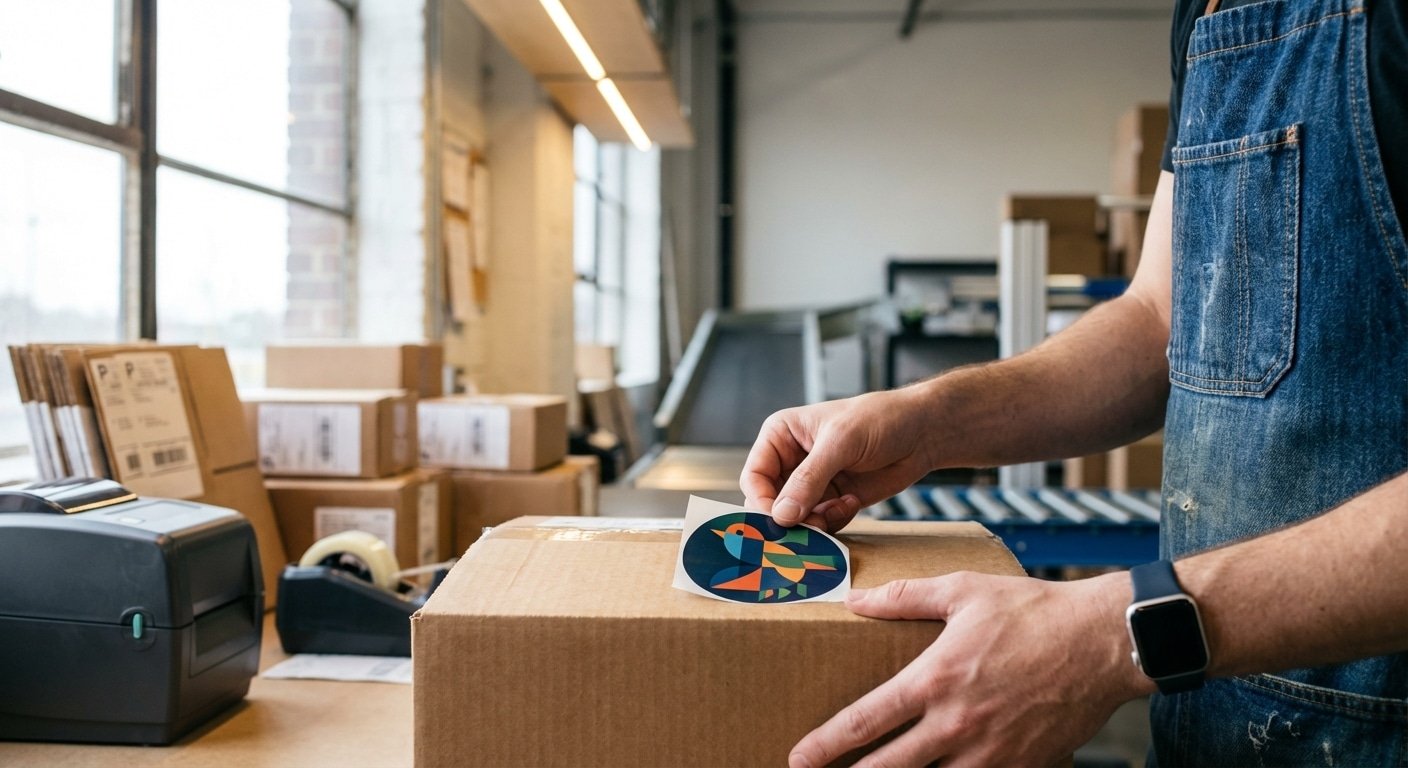 ทริคเพิ่มยอดขาย 2026! สติ๊กเกอร์ติดกล่องพัสดุมัดใจลูกค้า - boost-sales-packaging-sticker