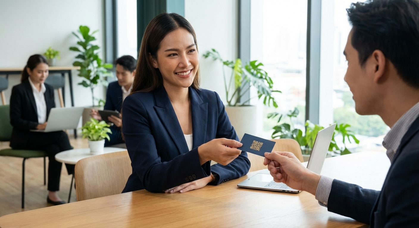 5 ทริคออกแบบนามบัตรยุค 2026 ให้ลูกค้าจดจำ ไม่ทิ้งลงถัง! - business-card-design-tips-2026