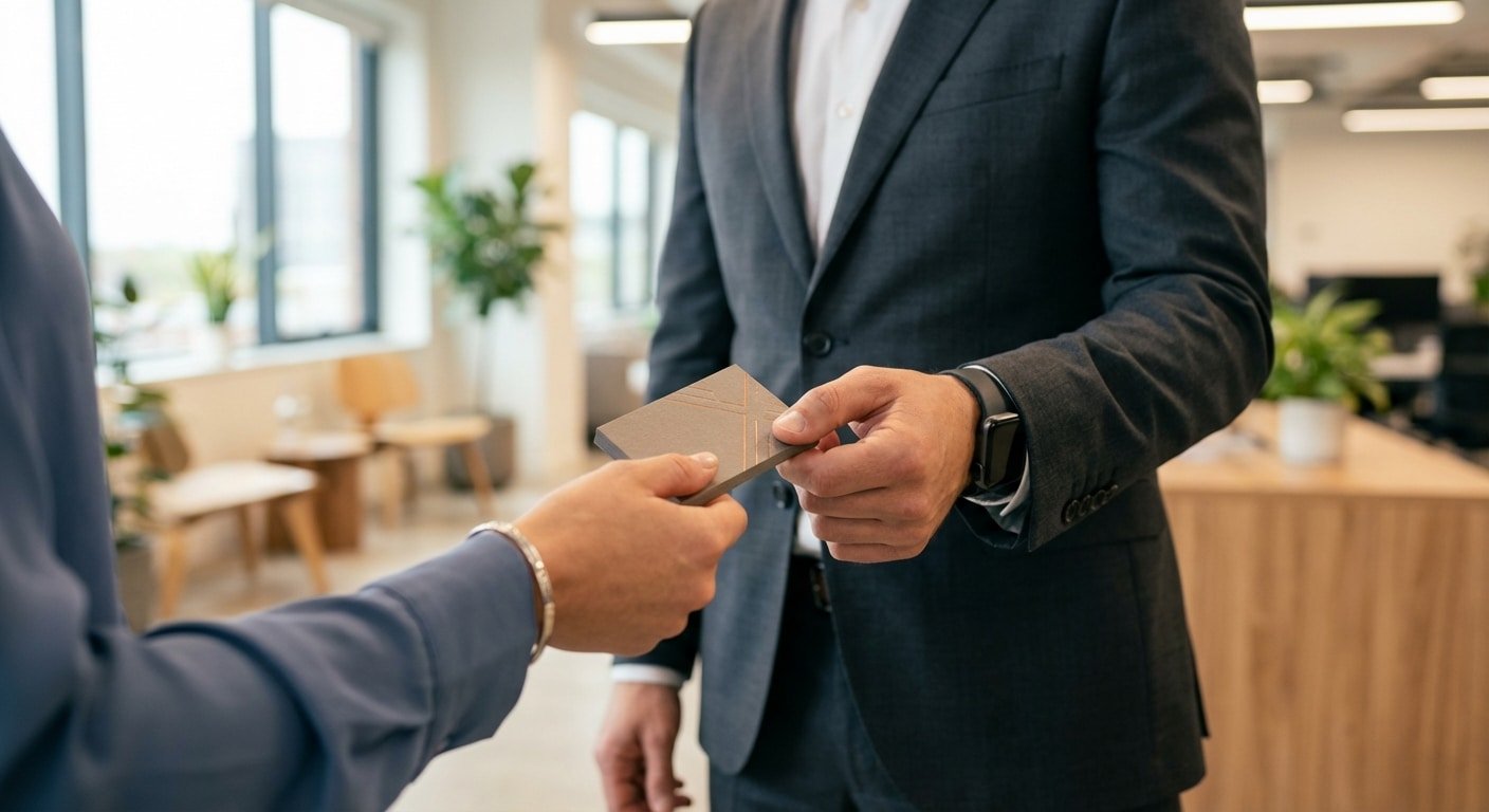 ทริคออกแบบนามบัตร SME ปี 2026! ใบเดียวสร้างความน่าเชื่อถือ - business-card-design-tips-sme