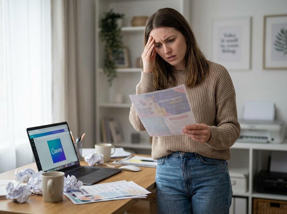 ออกแบบ Canva ส่งโรงพิมพ์แล้วพัง? 5 วิธีแก้ภาพแตก สีเพี้ยน 2026 - canva-design-printing-mistakes-checklist-2026