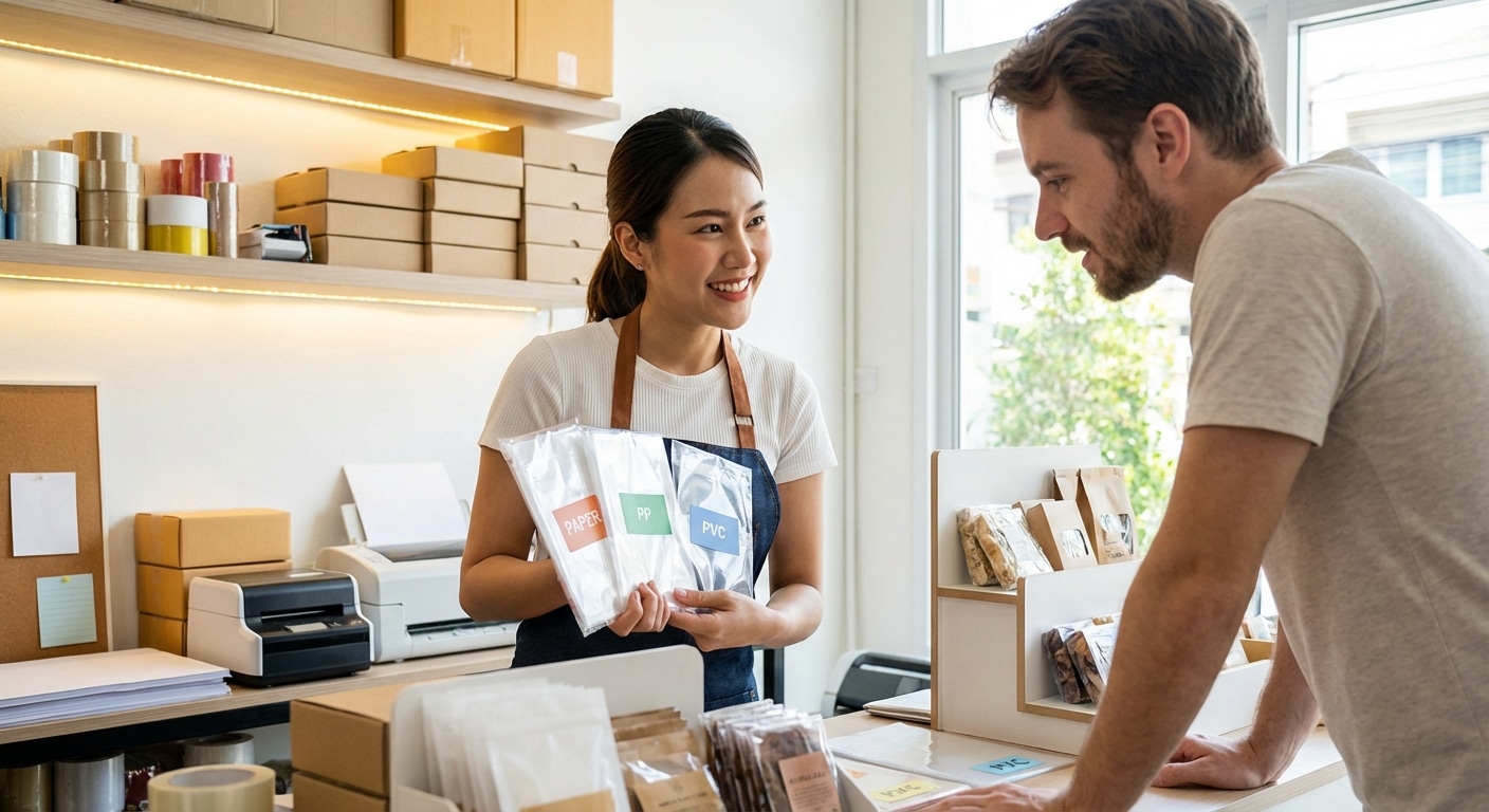 เจาะลึก 3 วัสดุสติ๊กเกอร์ยอดฮิต ติดแพคเกจจิ้งแบบไหนให้รอด? - choose-right-product-sticker