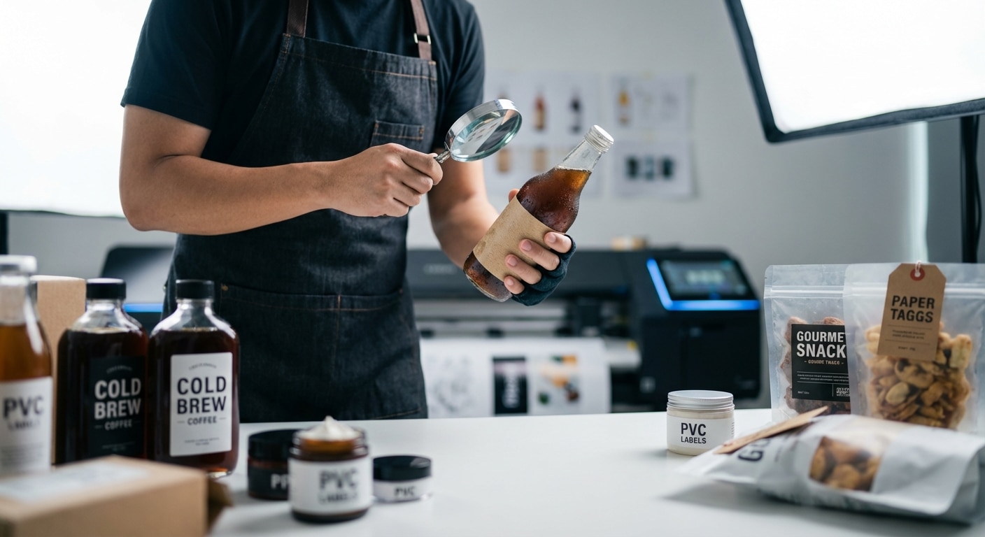 PP หรือ PVC? เลือกเนื้อสติ๊กเกอร์ฉลากสินค้าปี 2026 ให้ปังและดูแพง - choose-sticker-material-pp-pvc-guide-2026