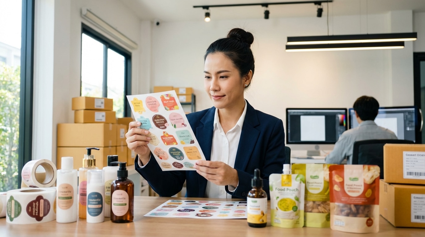 เลือกสติ๊กเกอร์ติดสินค้าแบบไหนให้ปัง ทนน้ำ คุ้มงบ SME - choose-sticker-material-sme