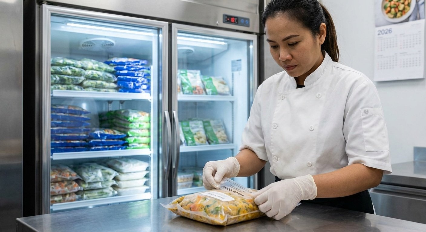 แช่ฟรีซแล้วหลุด! เคล็ดลับเลือก 'สติ๊กเกอร์กันน้ำ' สำหรับอาหารแช่แข็ง ให้อยู่ทนปี 2026 - choosing-waterproof-sticker-frozen-food-2026