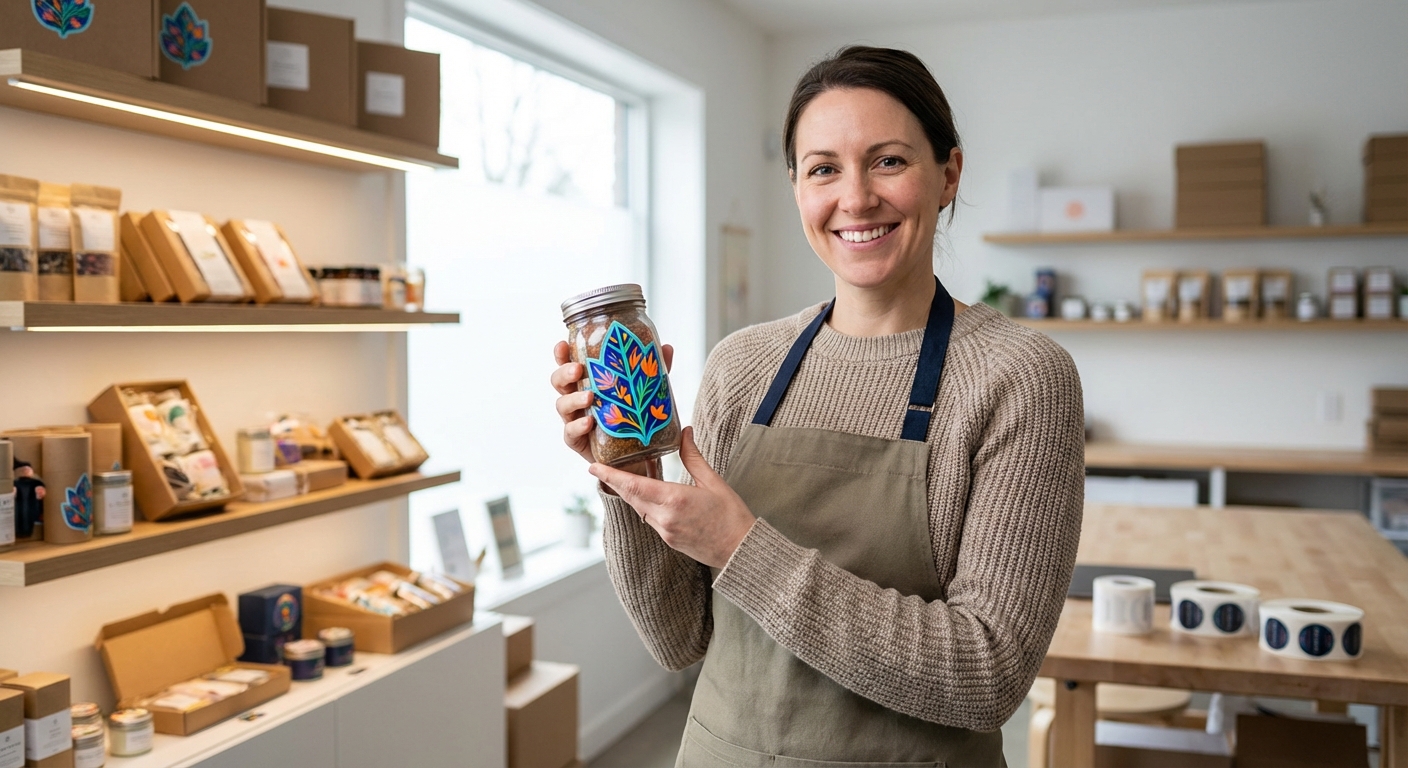 พิมพ์สติ๊กเกอร์ไดคัททรงอิสระ ดึงดูดลูกค้า เพิ่มยอดขาย SME - custom-diecut-sticker-sme