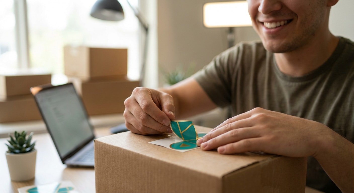 สติ๊กเกอร์ไดคัทเปลี่ยนกล่องพัสดุให้ดูแพง เพิ่มยอดขาย SME - die-cut-sticker-packaging-tips