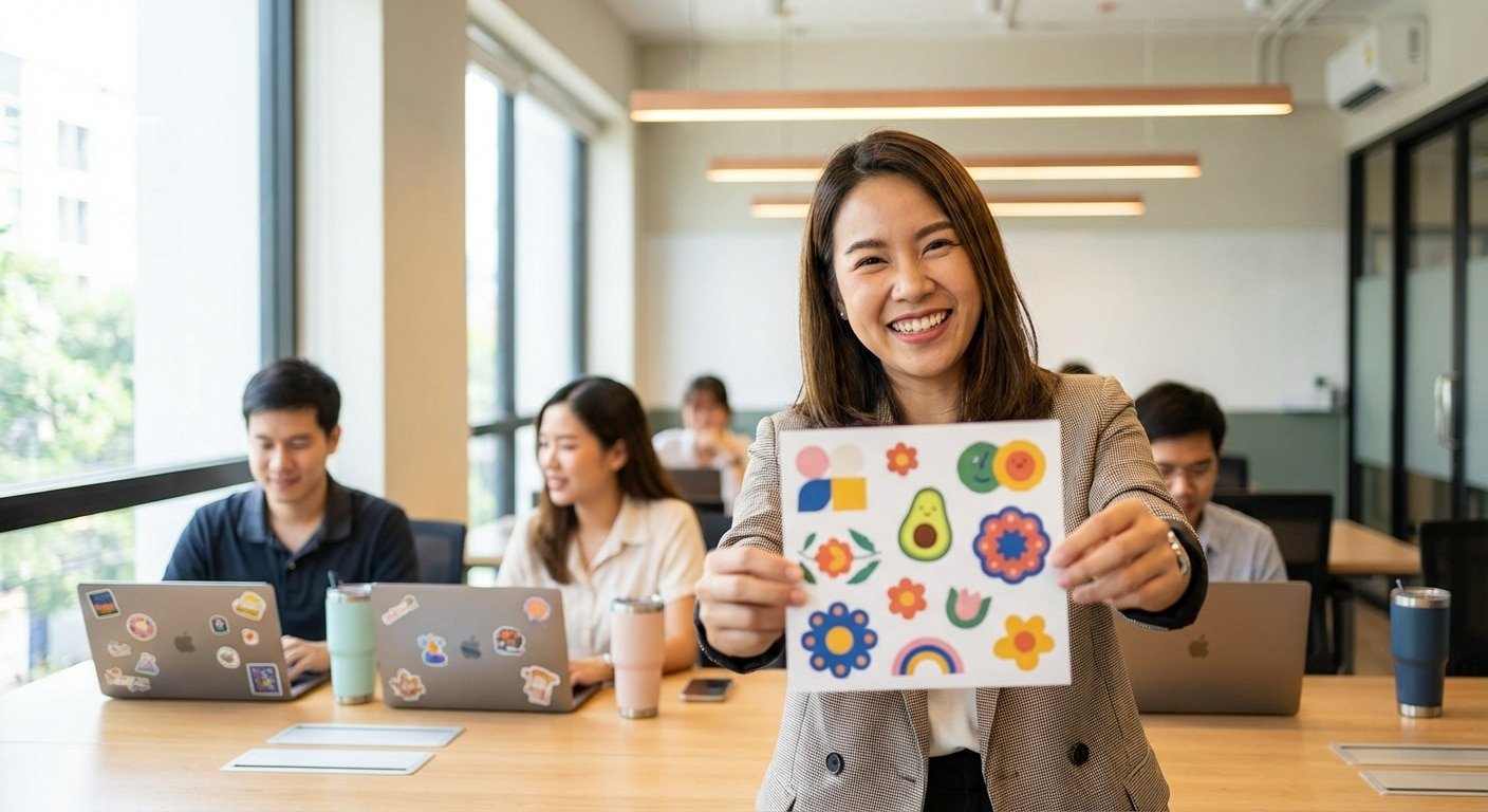 ไอเดียทำสติ๊กเกอร์ไดคัทแจกฟรี 2026 สร้างแบรนด์ SME ให้ปัง - diecut-sticker-giveaway-ideas