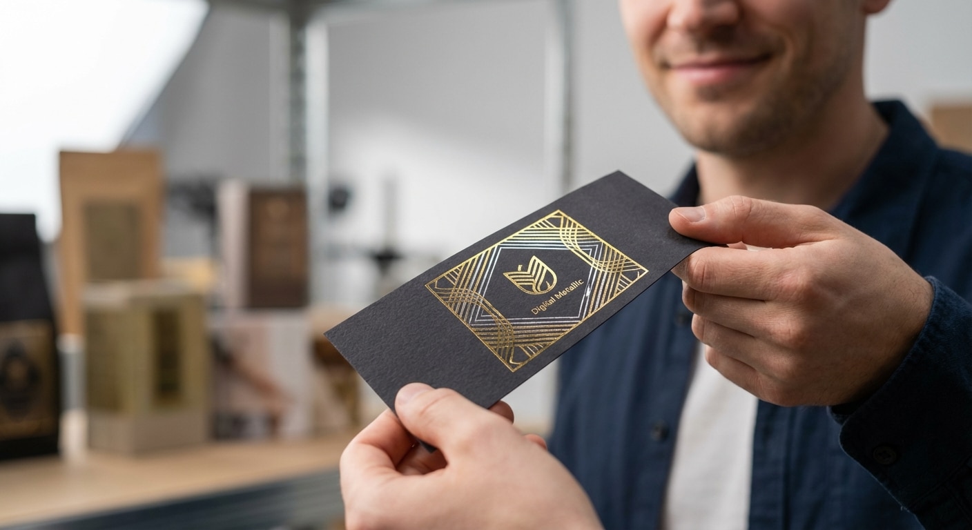 หรูได้ไม่ต้องปั๊มฟอยล์! รู้จัก 'Digital Metallic' เทคนิคพิมพ์สีทอง-เงิน ไม่ง้อบล็อก ปี 2026 - digital-metallic-gold-silver-printing-technology-2026