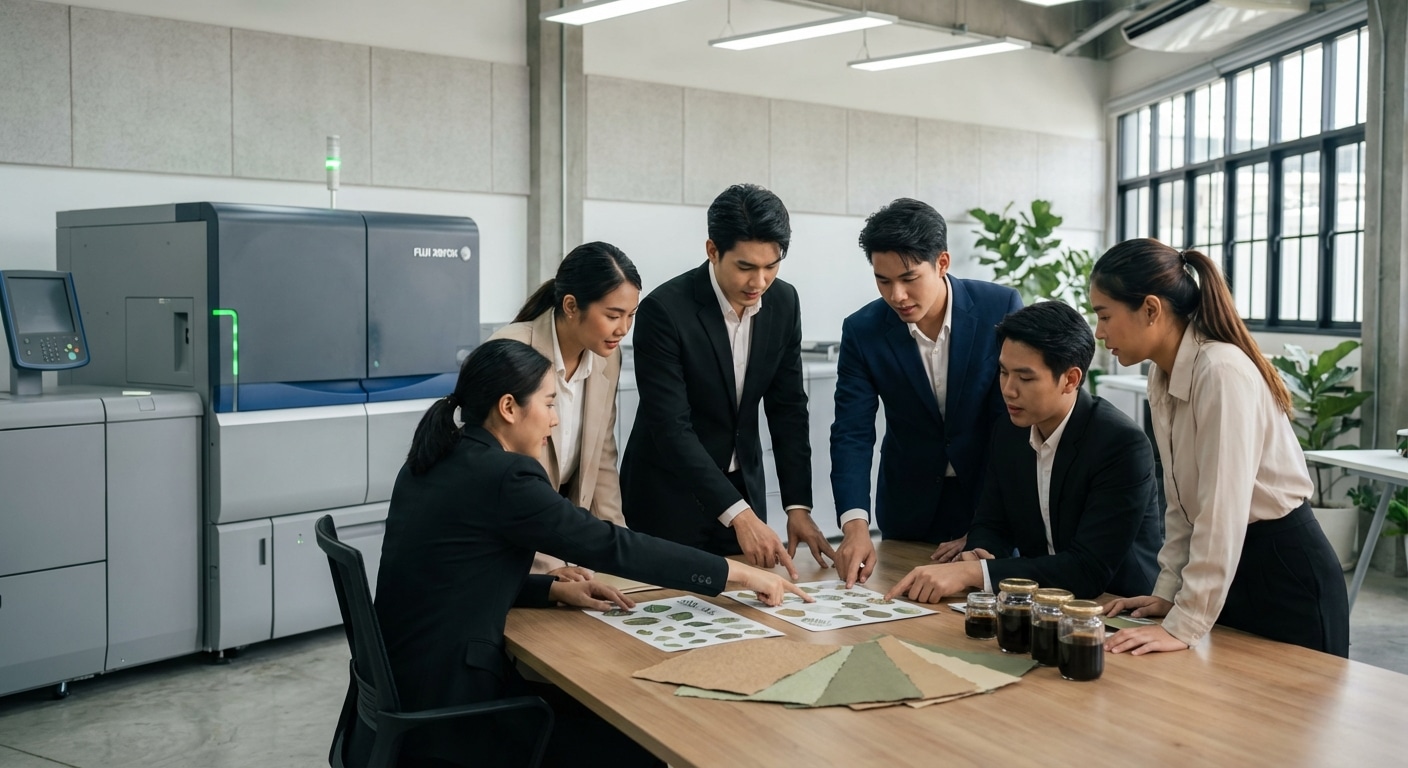 เจาะเทรนด์สิ่งพิมพ์ 2026: สติ๊กเกอร์และหมึกรักษ์โลก - eco-friendly-printing-trend-2026