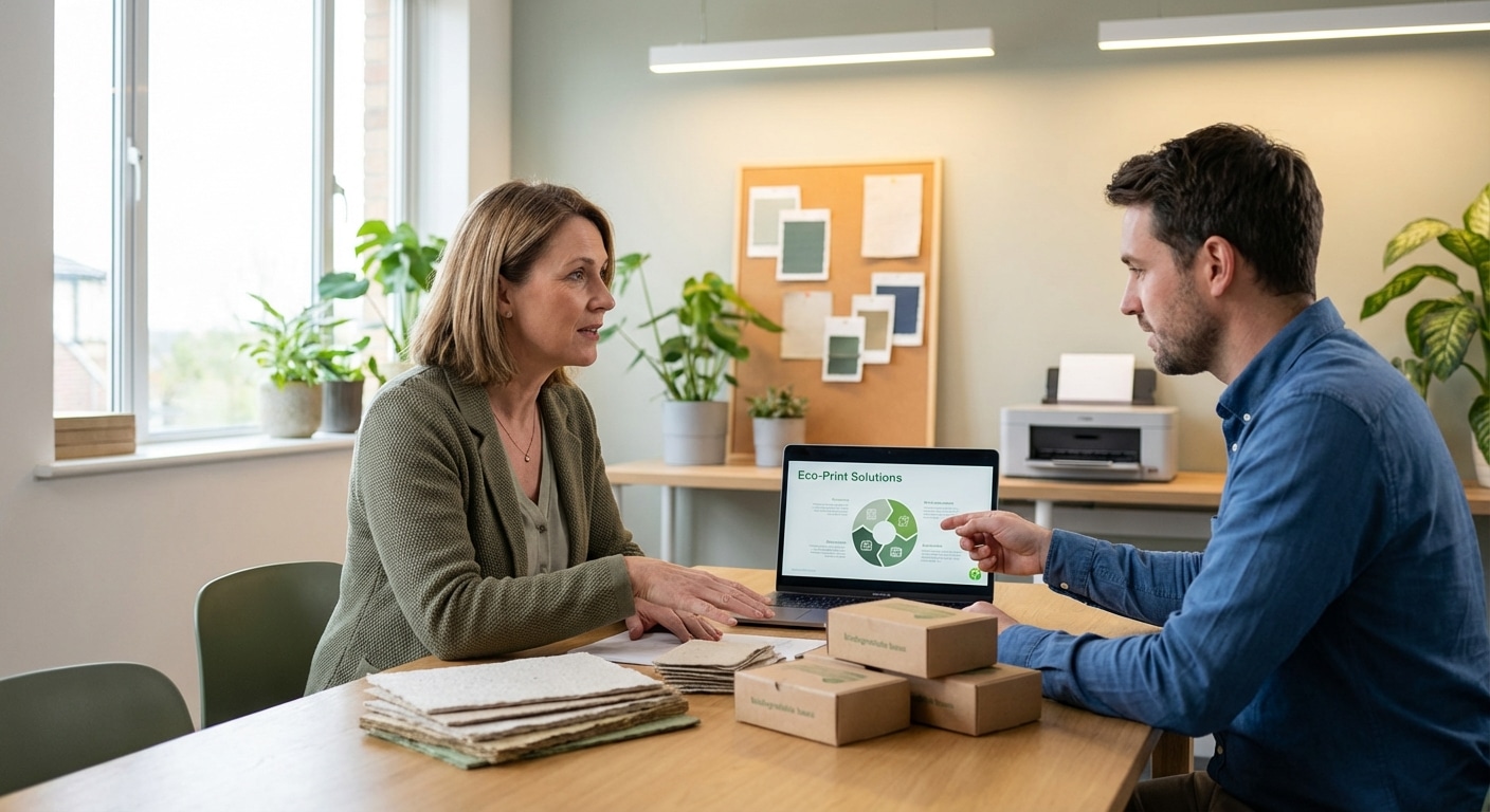 เทรนด์ 2026! นวัตกรรมสื่อสิ่งพิมพ์รักษ์โลกที่ SME ต้องรู้ - eco-friendly-printing-trend-2026