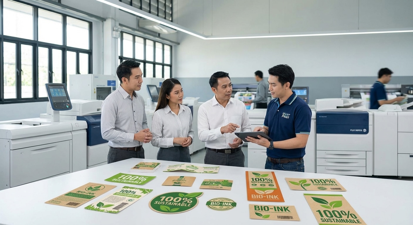 เจาะเทรนด์สิ่งพิมพ์ 2026! ฉลากสินค้ารักษ์โลกดันยอด SME - eco-friendly-printing-trend-2026