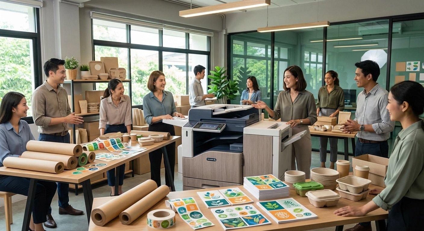 เจาะเทรนด์ 2026! หมึกพิมพ์รักษ์โลก สร้างแบรนด์ SME ยั่งยืน - eco-friendly-printing-trend-2026