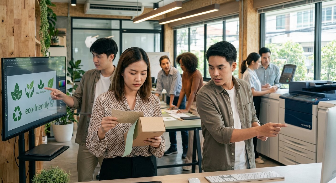 จับตาเทรนด์ 2026! สื่อสิ่งพิมพ์รักษ์โลก อาวุธใหม่ SME ไทย - eco-friendly-printing-trend-2026