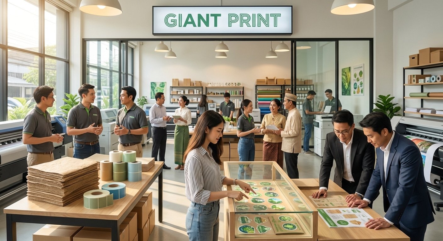 เทรนด์สิ่งพิมพ์ 2026: สติ๊กเกอร์รักษ์โลกดันยอดขาย SME - eco-friendly-sticker-trend-2026