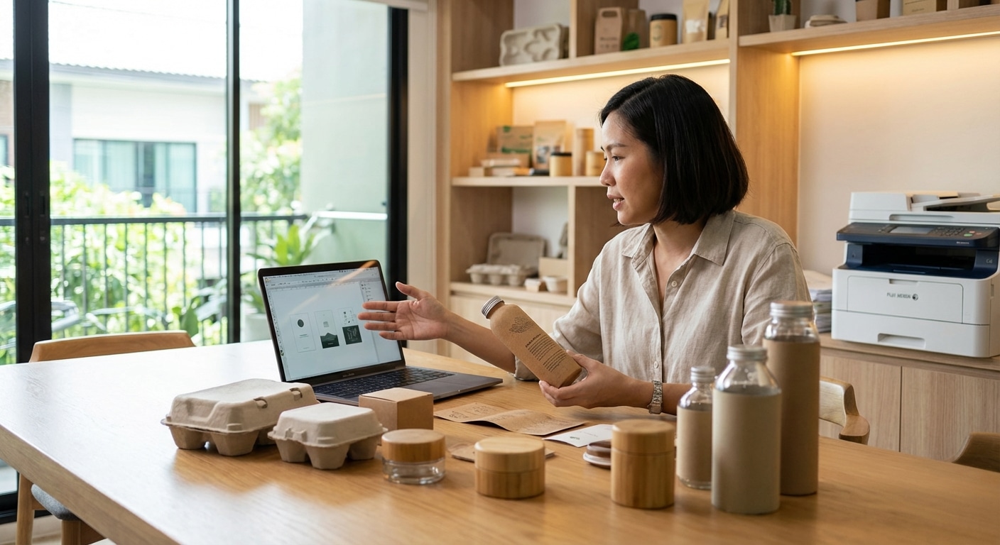 อัปเดต 2026! เทรนด์ฉลากสินค้าและแพ็กเกจจิ้งรักษ์โลก SME - eco-packaging-label-trends-2026