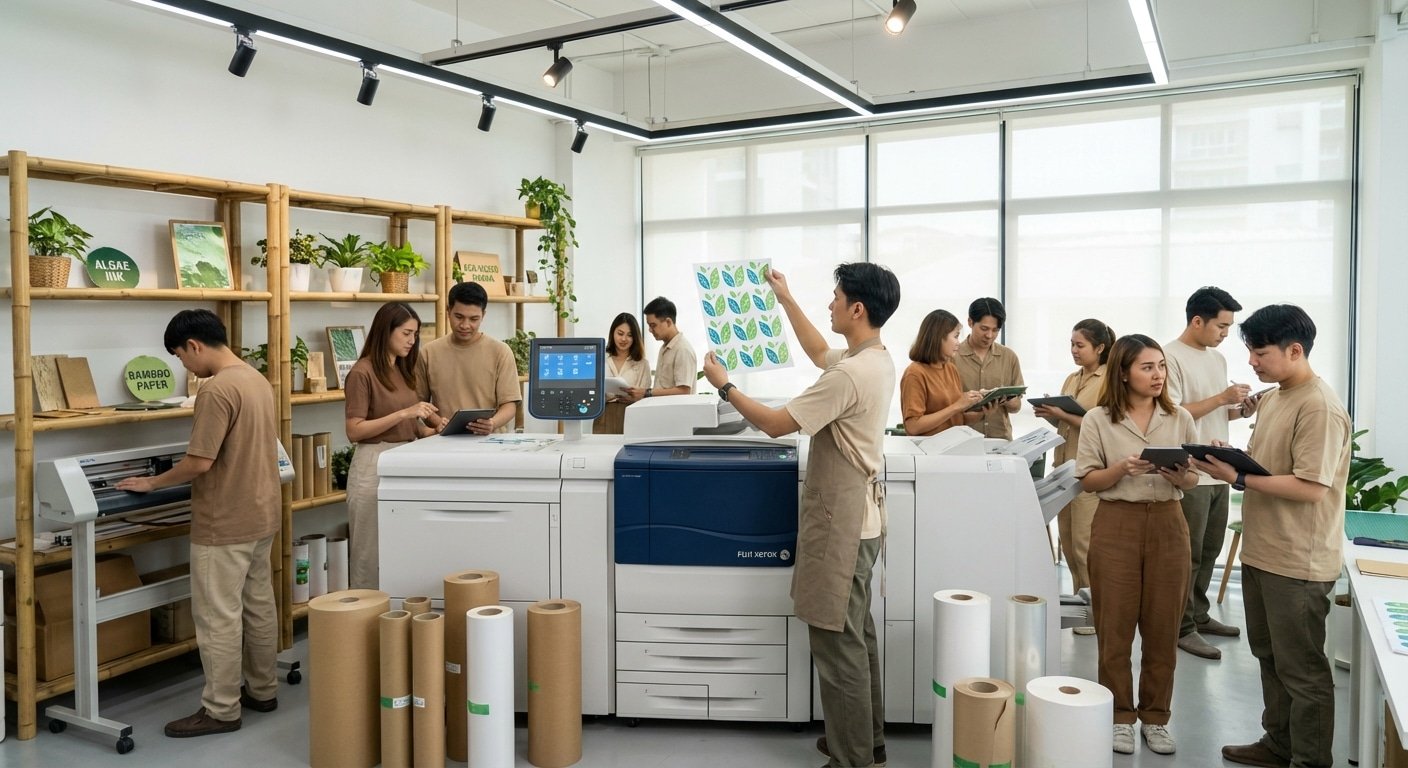 เจาะเทรนด์พิมพ์ 2026: สื่อสิ่งพิมพ์รักษ์โลก ยกระดับ SME ไทย - eco-printing-trends-sme-2026