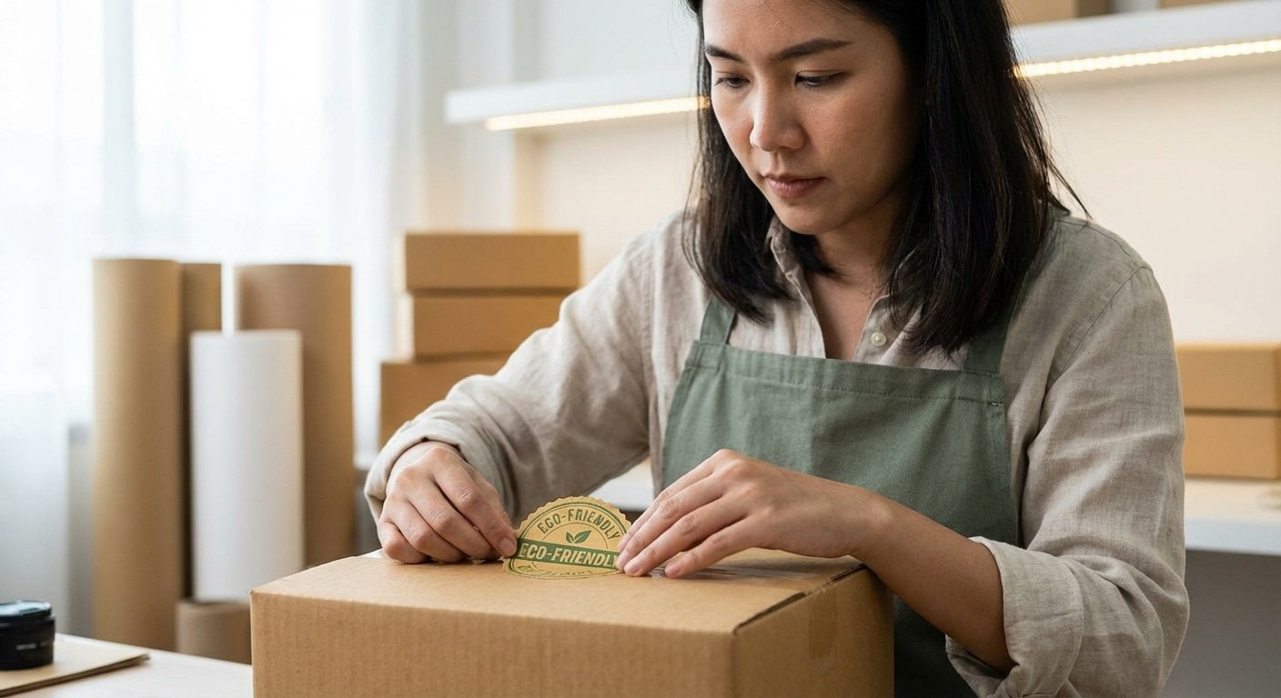 จับตาเทรนด์สิ่งพิมพ์ 2026: สติ๊กเกอร์รักษ์โลกดันยอด SME - eco-sticker-trend-2026