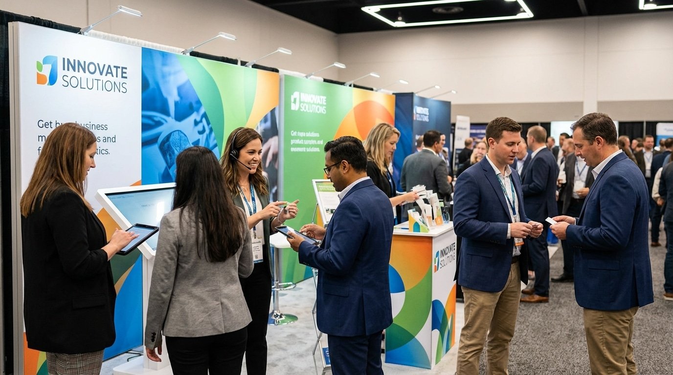 เทคนิคจัดบูธด้วยป้ายสแตนดี้และไวนิล ดึงคนเข้าร้านพุ่ง - event-booth-standee-vinyl