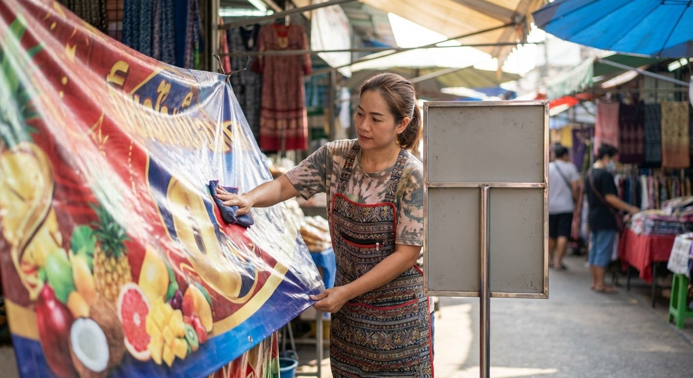 วิธียืดอายุการใช้งานป้ายไวนิลและสแตนดี้ให้สีสดทนทาน - extend-vinyl-standee-lifespan