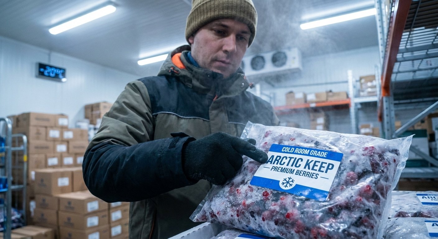 แช่ฟรีซ -20 องศาก็รอด! เจาะลึก 'สติ๊กเกอร์กาวห้องเย็น' ตัวจบปัญหาฉลากหลุดลอกปี 2026 - frozen-food-sticker-cold-glue-sme-2026