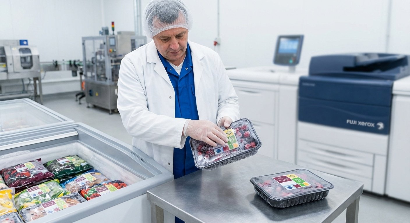 ทริคทำฉลากสินค้าอาหารแช่แข็ง ติดแน่น ทนความเย็น สีไม่ลอก - frozen-food-sticker-labels