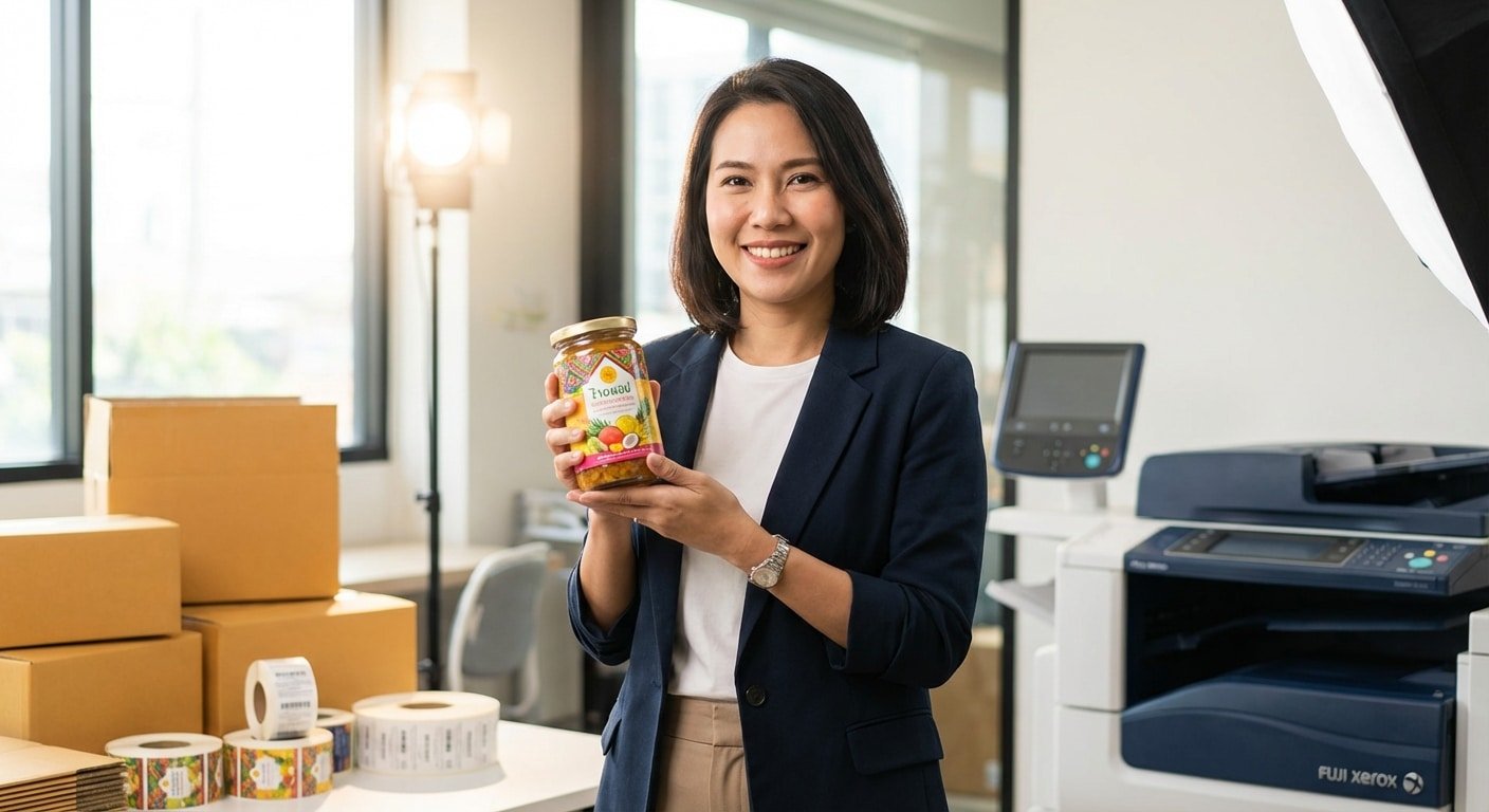 สติ๊กเกอร์สีสดคมชัด! นวัตกรรม Fuji Xerox ดันยอดขาย SME - fuji-xerox-sticker-printing-tech