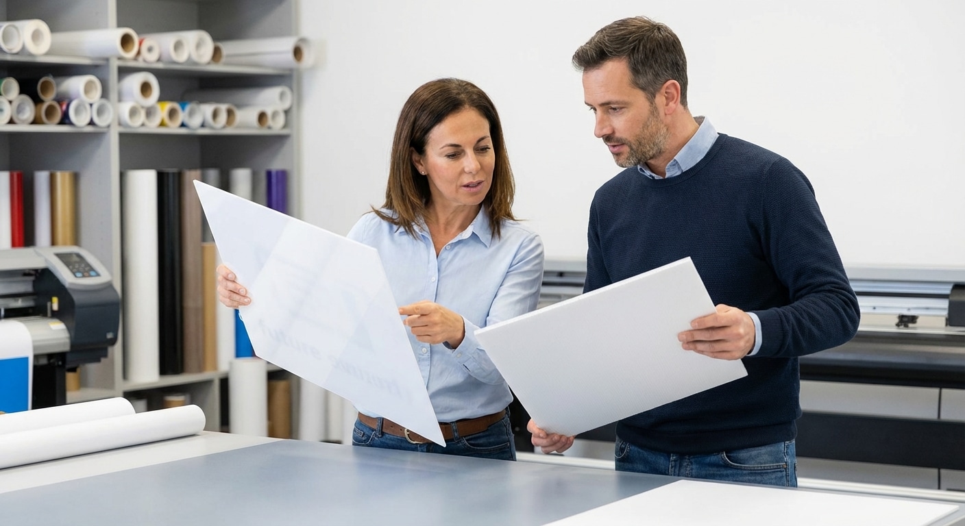 ฟิวเจอร์บอร์ด vs พลาสวูด เลือกวัสดุทำป้ายแบบไหนดี? - future-board-vs-plastwood-sign