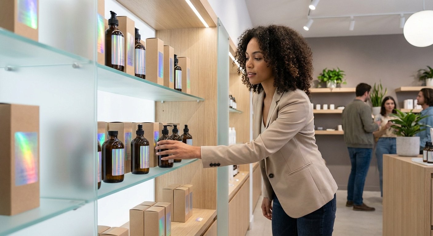 สติ๊กเกอร์โฮโลแกรม มาแรงปี 2026! อัพลุคสินค้าให้แพง ยอดพุ่ง - hologram-sticker-trend-premium-packaging-2026