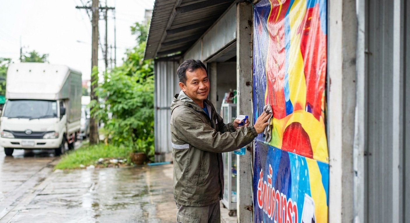 วิธีดูแลป้ายโฆษณาและป้ายไวนิล ให้สีสดทนแดดทนฝน - how-to-maintain-vinyl-signage