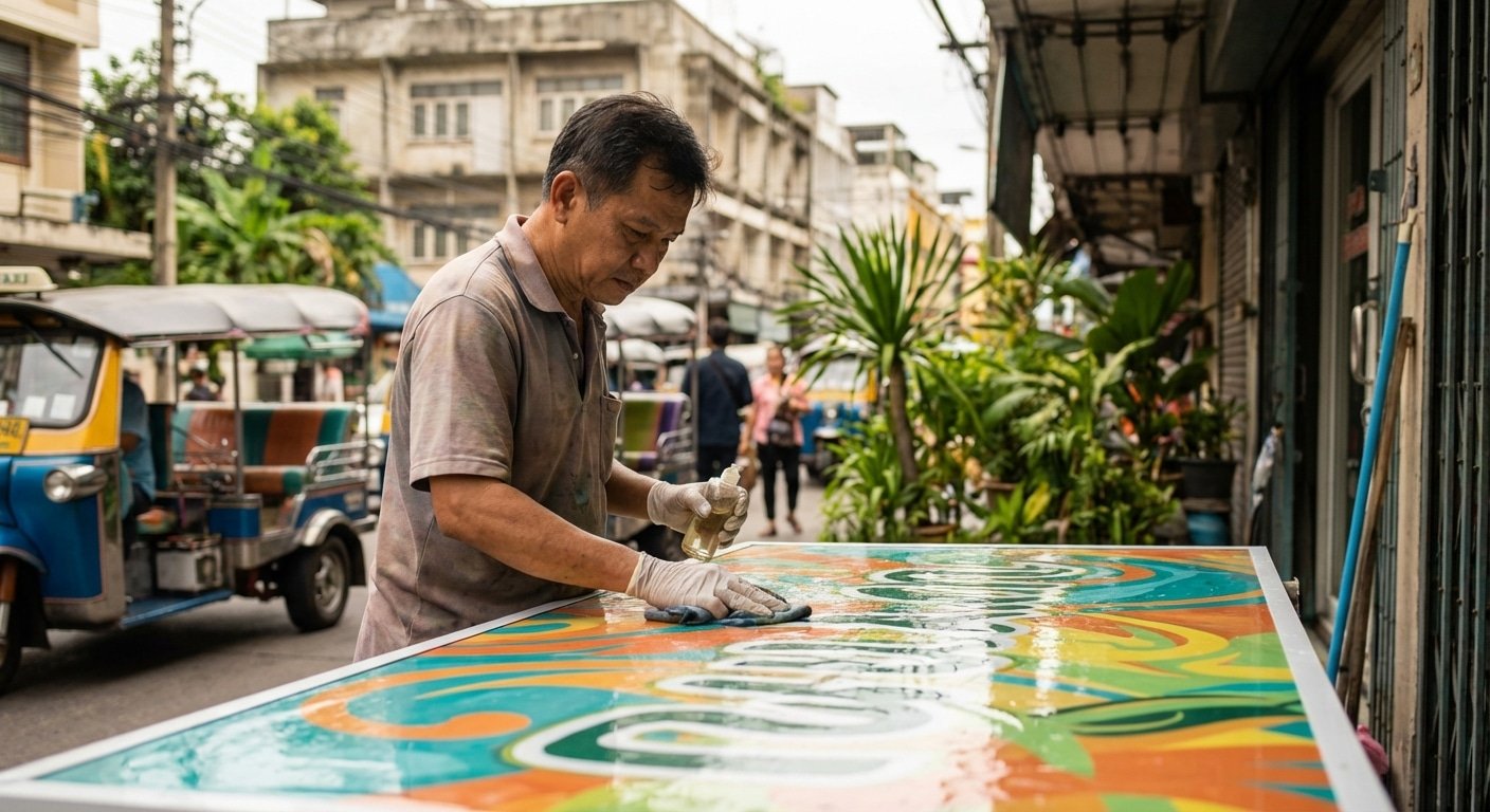 ทริคดูแลป้ายหน้าร้านสู้แดดฝน 2026 ให้สีสดทนทานไม่ซีดไว - maintain-outdoor-signage-tips