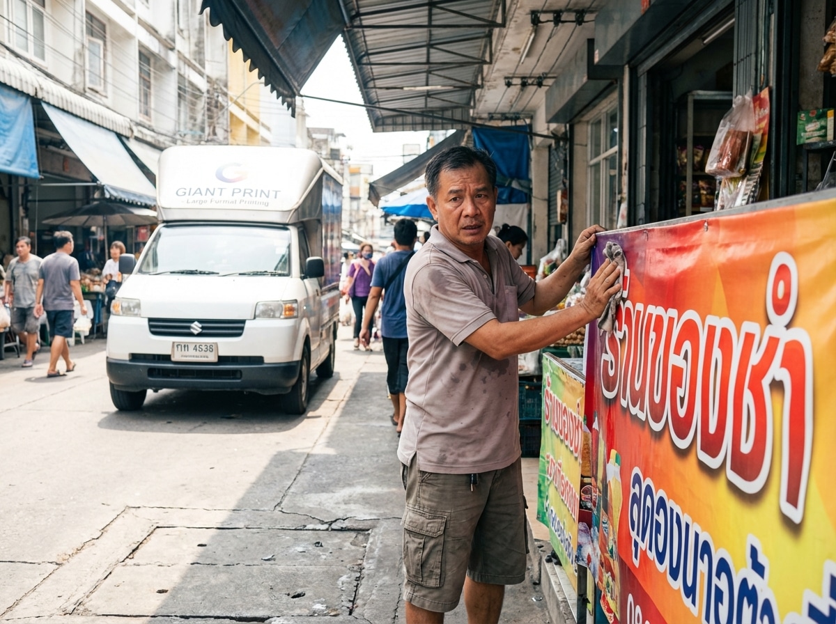 ยืดอายุป้ายและสติ๊กเกอร์หน้าร้าน รับมือแดดร้อนปี 2026 - maintain-signage-sticker-summer-2026