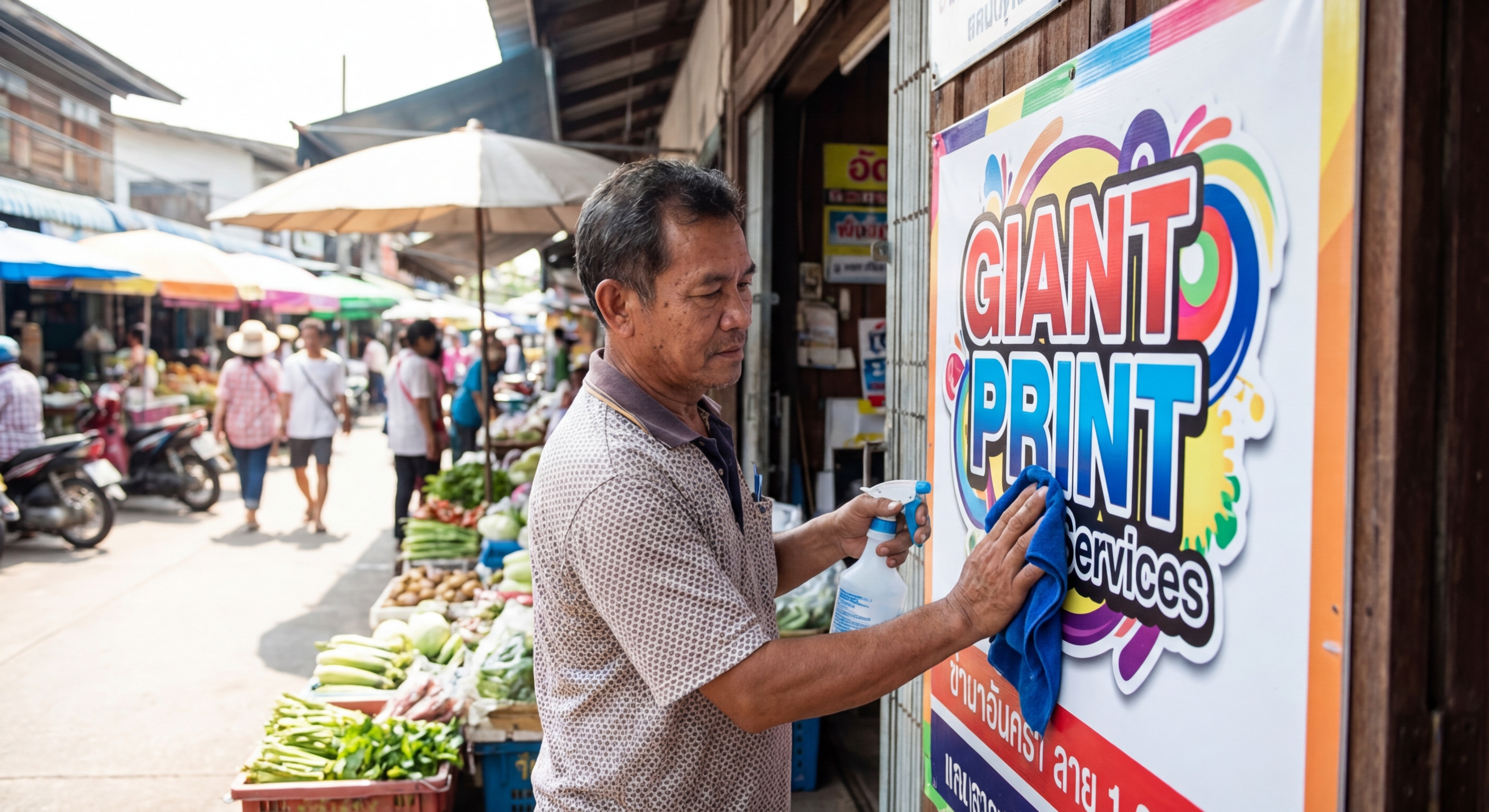 เทคนิคดูแลป้ายไวนิลและสติ๊กเกอร์หน้าร้านให้สีสดสู้แดด - maintain-vinyl-banner-sticker-tips