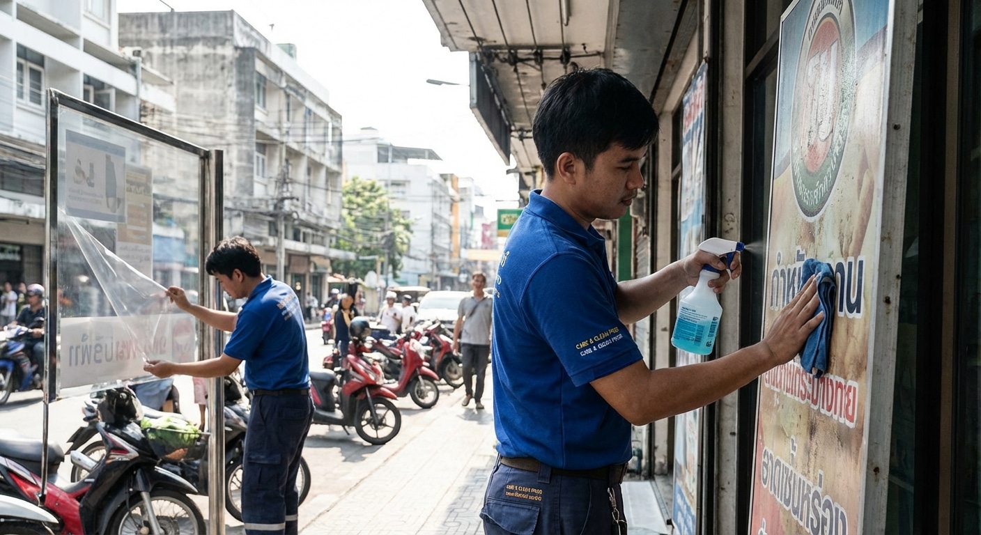 เคล็ดลับดูแล 'ป้ายไวนิล-สติ๊กเกอร์' ให้สีสดทนนาน สู้แดดปี 2026 - maintain-vinyl-sticker-outdoor-2026