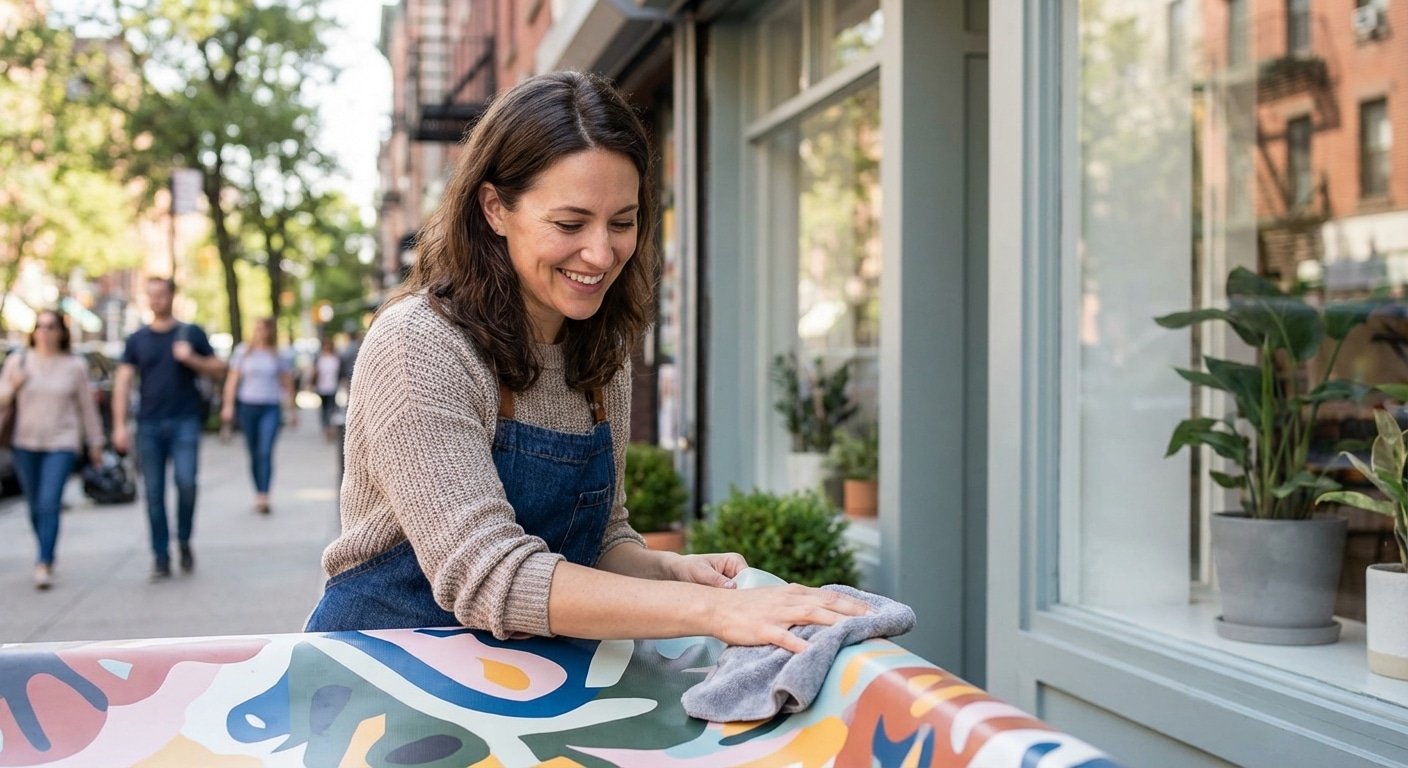 ทริคดูแลป้ายไวนิล-สติ๊กเกอร์หน้าร้าน ให้สีสดทนนานสู้แดด - maintain-vinyl-sticker-signage