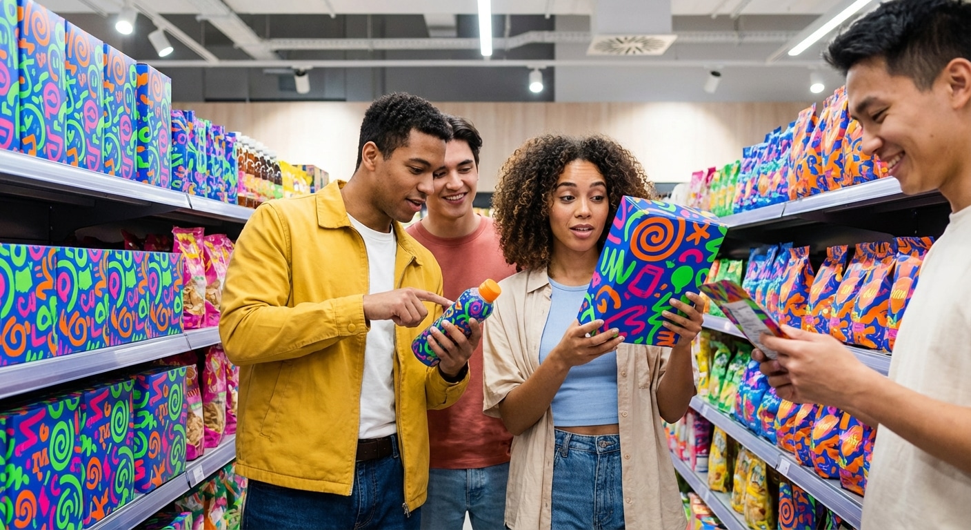 ถอดรหัสเทรนด์ออกแบบปี 2026! 'Maximalism' กลับมาผงาด แบรนด์ต้องกล้าใช้สีสดและฟอนต์ใหญ่ - maximalism-packaging-design-trend-2026