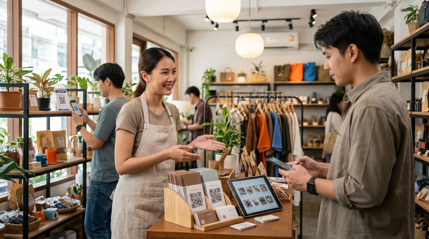 การตลาด O2O ปี 2026! ดันยอดขายด้วยใบปลิวติด QR Code - o2o-marketing-flyer-qr-code