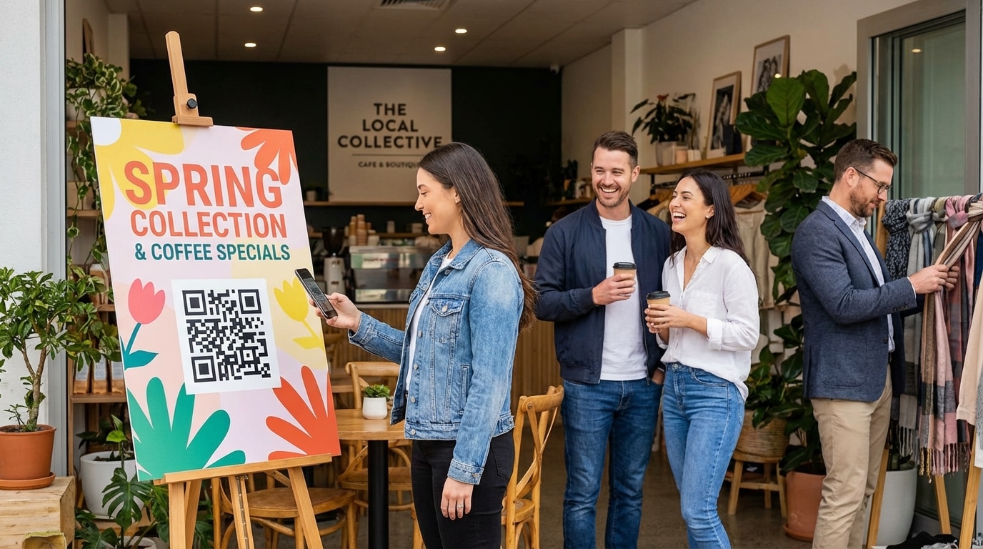 กลยุทธ์ O2O ดึงลูกค้าด้วยป้ายโฆษณาและ QR Code ฉบับ SME - o2o-marketing-print-qr-code