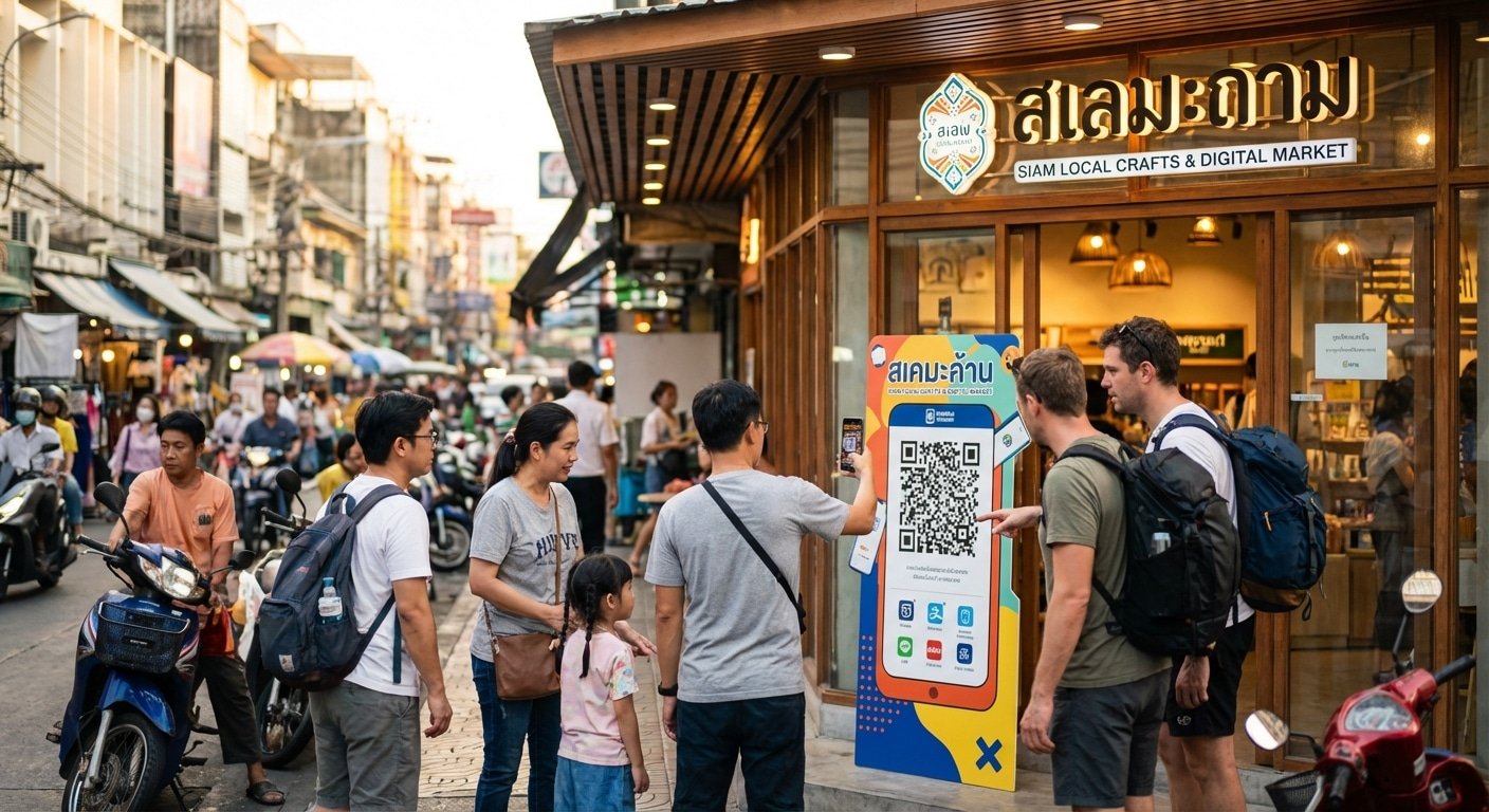 ป้ายหน้าร้าน+QR Code กลยุทธ์สิ่งพิมพ์ดูดลูกค้า O2O ปี 2026 - o2o-marketing-print-signage-2026