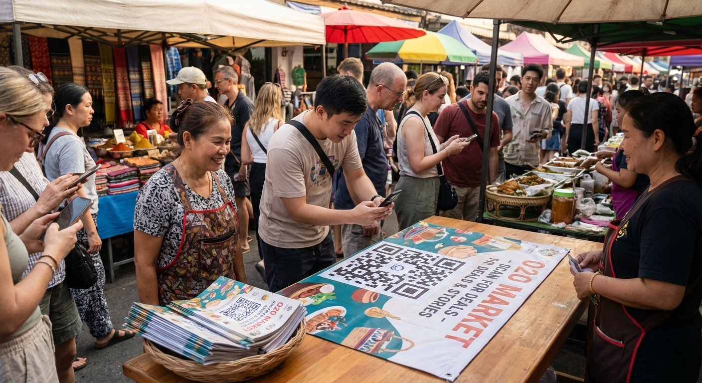 การตลาด O2O ปี 2026 ดึงลูกค้าสู่ออนไลน์ด้วยสื่อสิ่งพิมพ์ - o2o-marketing-print-sme