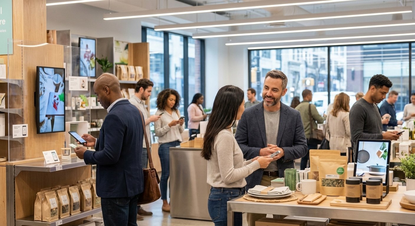 กลยุทธ์ O2O 2026! ดึงยอดขายออนไลน์ด้วยป้ายและฉลาก QR Code - o2o-marketing-qr-code-print