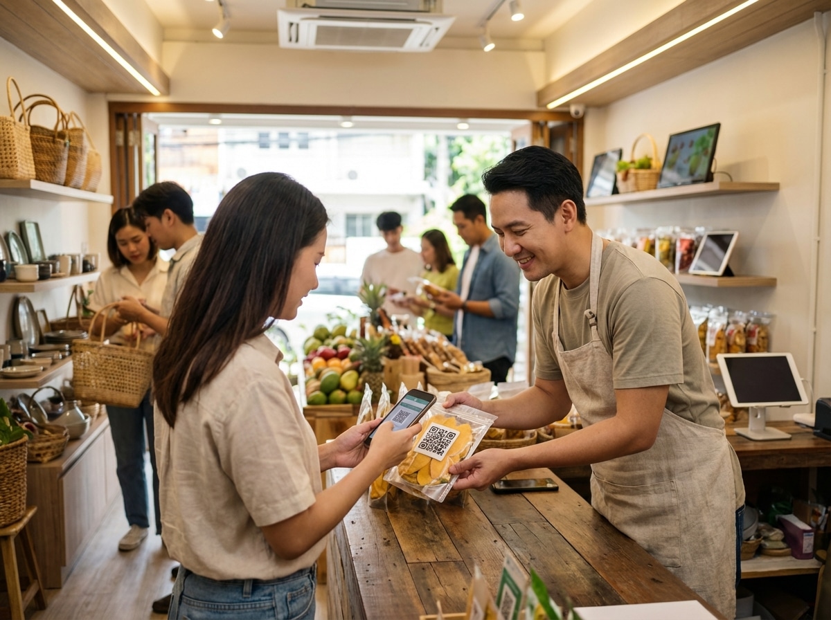 ปั้นยอดขาย SME ด้วยสติ๊กเกอร์ QR Code เชื่อม O2O - o2o-marketing-qr-sticker