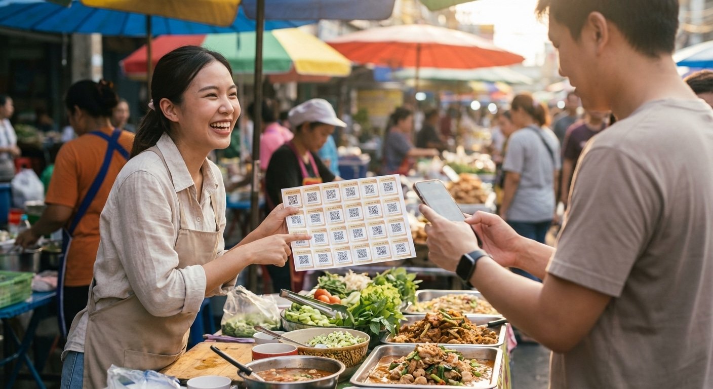 กลยุทธ์สิ่งพิมพ์ O2O ปี 2026! ดันยอด SME ด้วยสติ๊กเกอร์ QR - o2o-marketing-qr-sticker-sme