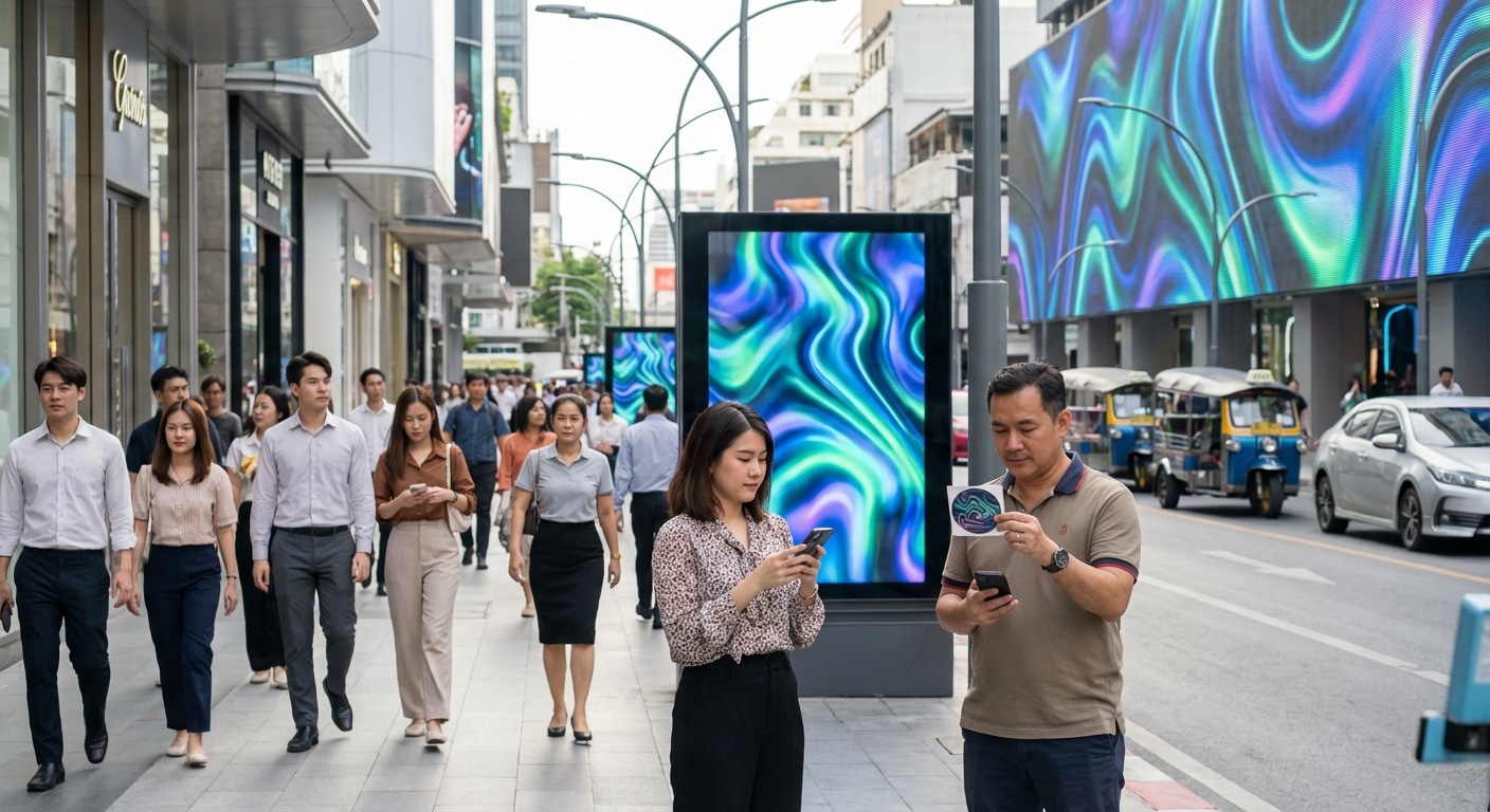 กลยุทธ์ O2O ปี 2026! เปลี่ยนป้ายโฆษณาเป็นยอดขายออนไลน์ - o2o-marketing-signage-stickers